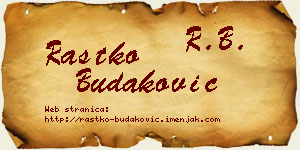 Rastko Budaković vizit kartica